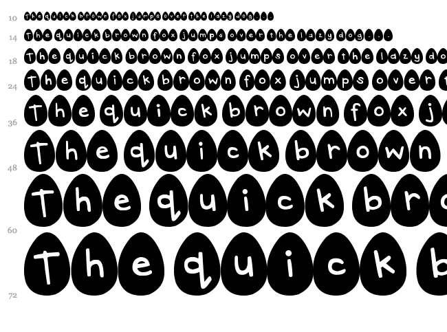 DJB Eggscellent font waterfall